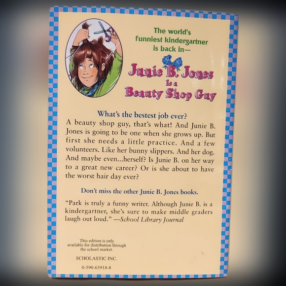 #KB1 Junie B. jones Is A Beauty Shop Guy Children's Paperback Book - Picture 4 of 5